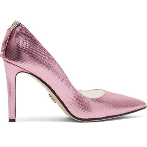 NEW Beautiisoles size 7.5 Pink leather heels made in Italy - Picture 1 of 7